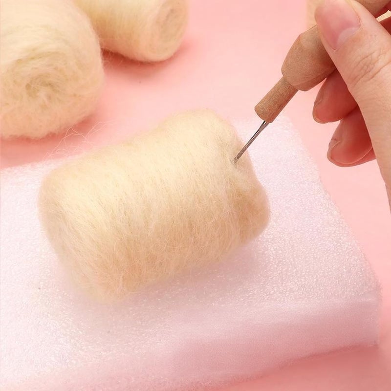 Catopia Wool Roving Yarn, 100G/3.53OZ Soft Felting Wool Pure Chunky Roving Yarn Bulk for Needle Felting Knitting Blanket Spinning Weaving DIY Craft,Fill Wool - Image 1